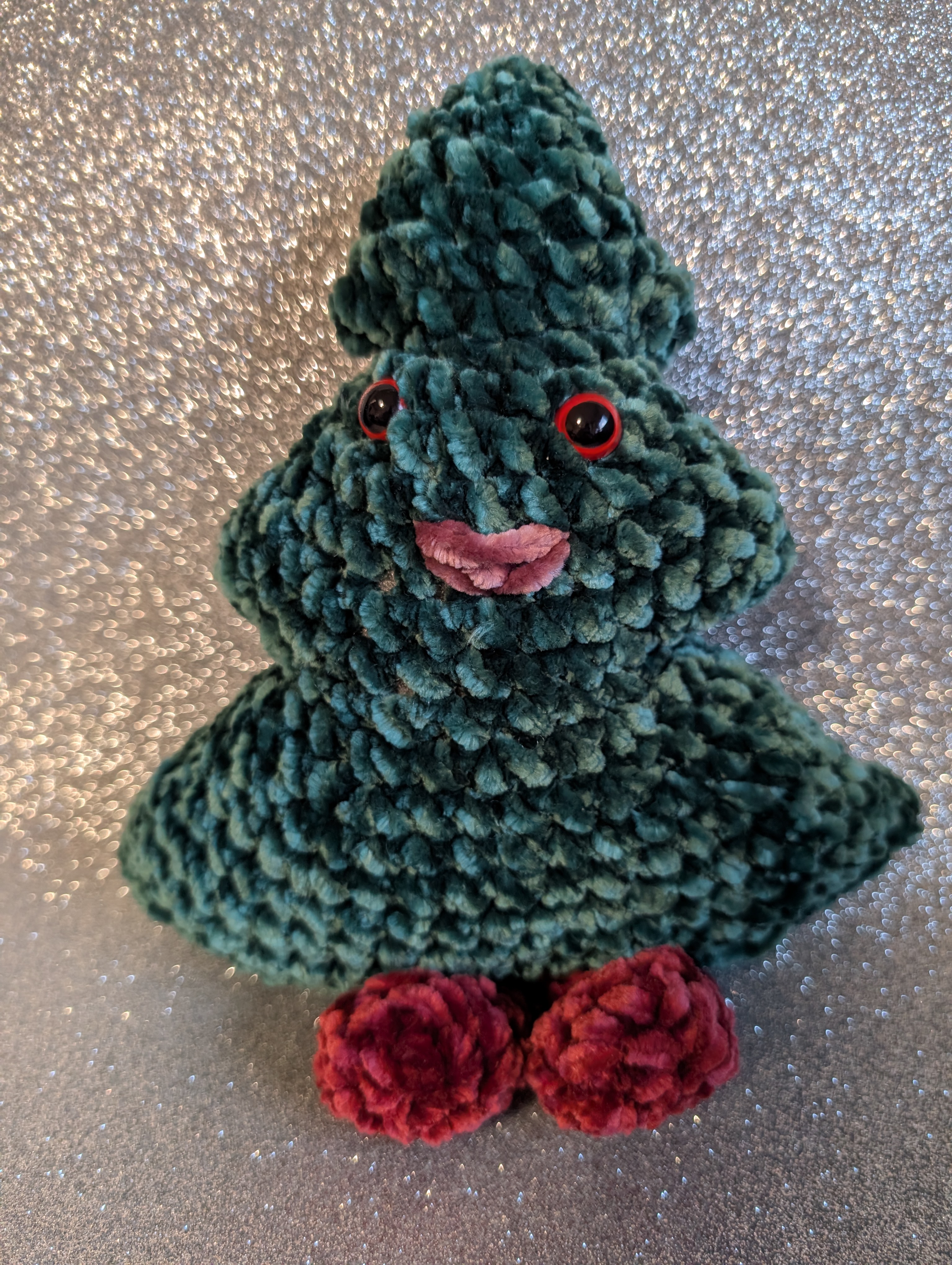 Handgemachter Tannenbaum aus Polyester Wolle von Pined